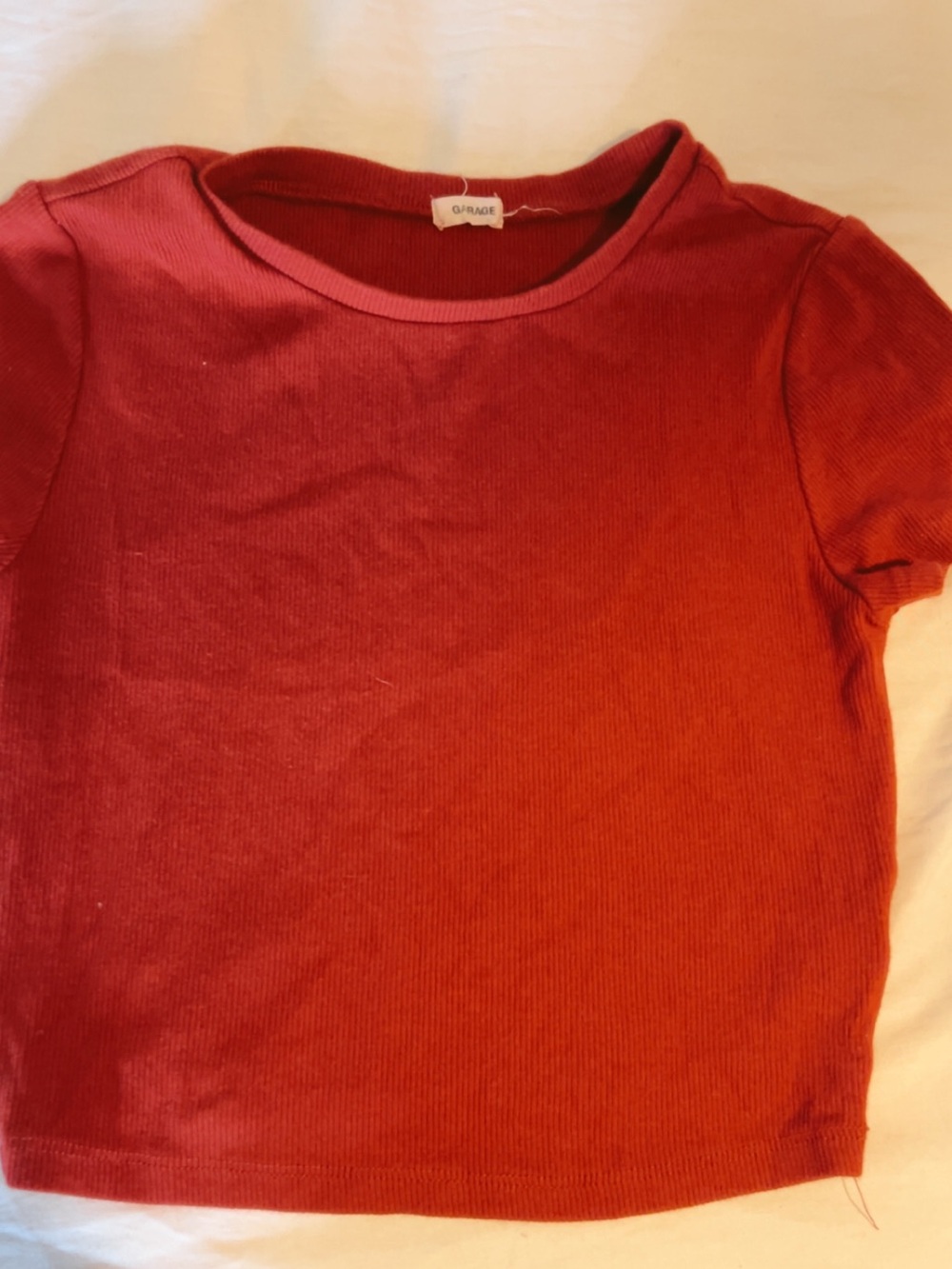 Garage ribbed red shirt
